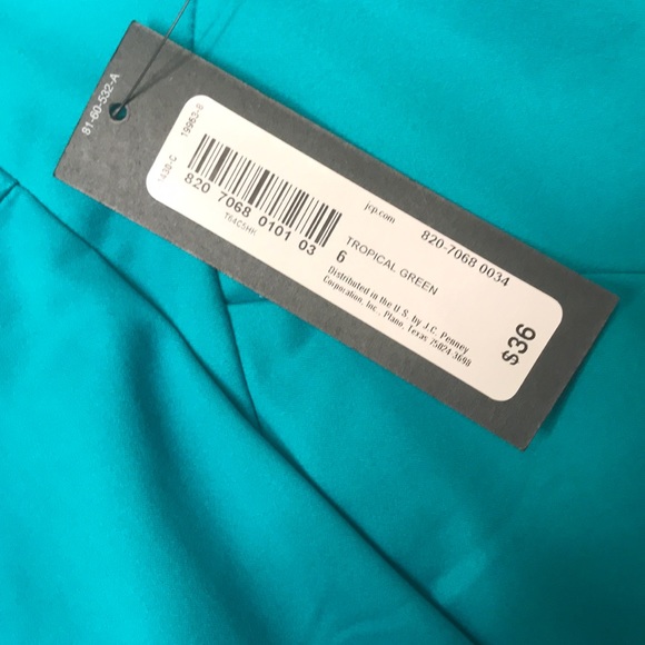 Turquoise pencil skirt - Picture 4 of 6